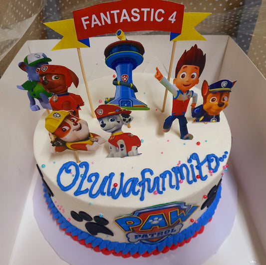 KD018 KID PAW PATROL THEMED BUTTERCREAM CAKE