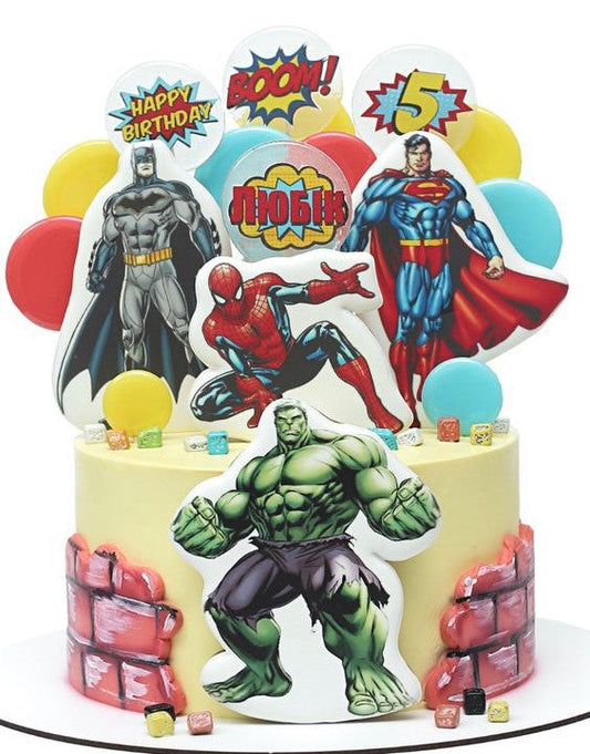 KD012 KID SUPERHERO CAKES FOR BOYS