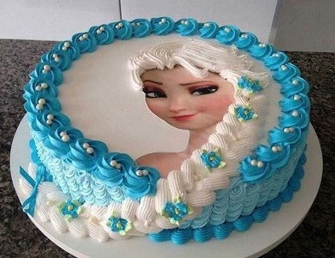 KD011 SINGLE LAYERED FROZEN THEMED CAKE