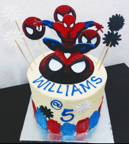 KD020 KIDS SPIDERMAN BUTTER THEMED CAKE