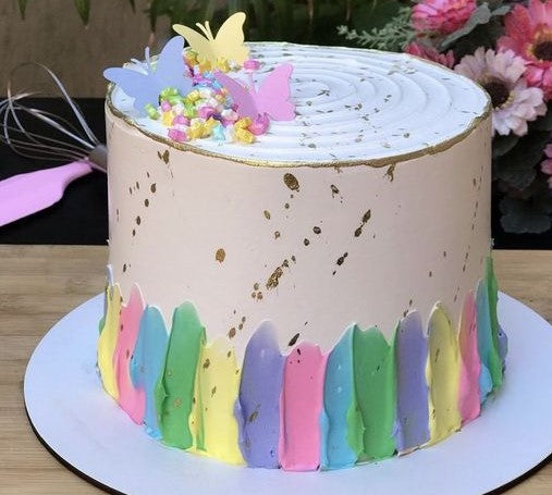 Single tier tall cake with mauve... - La Vie Douce Design | Facebook
